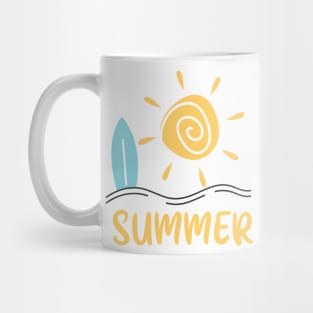 Summer Holidays tshirt and stickers Mug